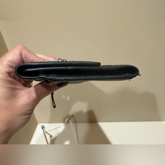 Coach Vintage Black Leather Trifold Long Wallet - Picture 3 of 11